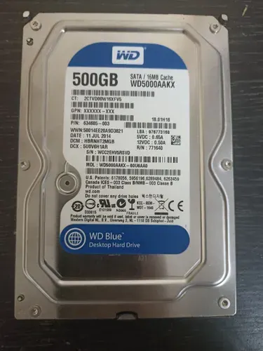 Western Digital 500 ГБ Внутренний жесткий диск, 3.5", 7200 об/мин, SATA III (500Gb HDD WD Blue WD5000AAKX 7200rpm 16мб SATA 6gb/s)