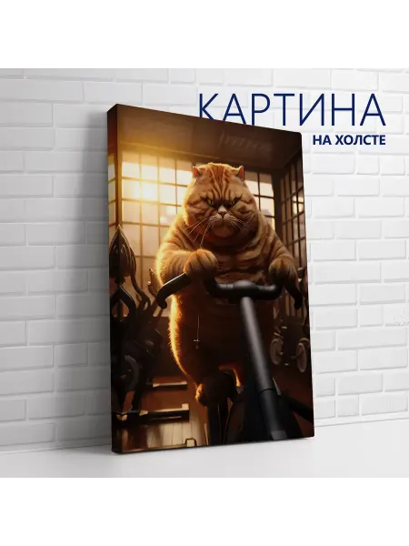 Las pinturas Картина на холсте Смешные коты. Спорт 20х30 см
