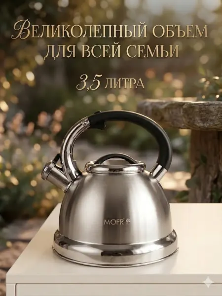 Чайник для плиты со свистком 3,5 литра