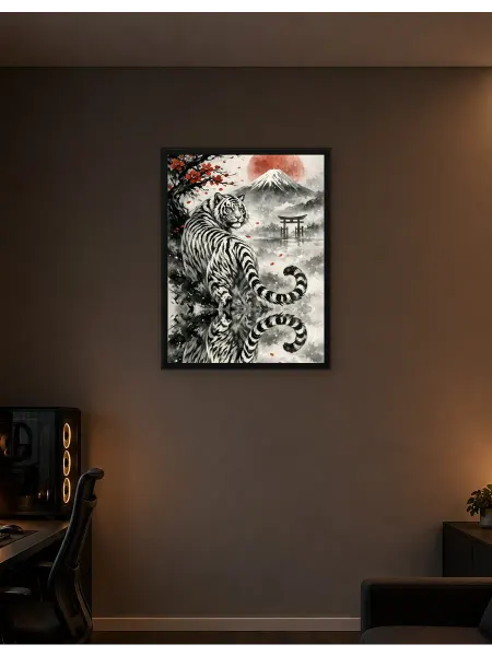 Postersbase Постер Тигр в японском ландшафтном искусстве 30x40
