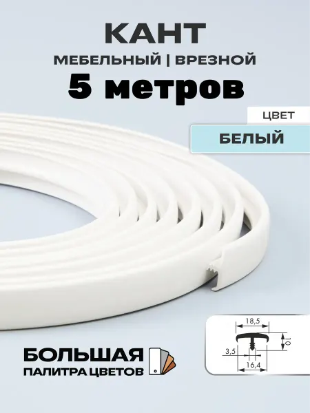 МОЙ ЧЕРДАК Кант мебельный врезной( 5 метров) для ДСП 16мм, серый