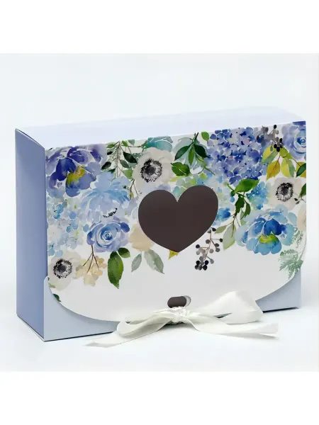 HOME & HEARTH Подарочная коробка с окном Лиловые цветы 16,5x11,5 cm, 5 шт
