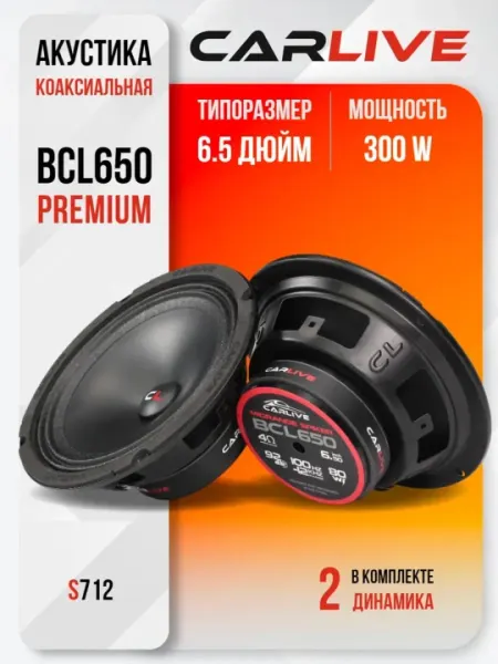 Эстрадные динамики автомобильные CARLIVE BCL650, 16,5 см 6.5