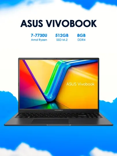 Ноутбук ASUS Vivobook M1605Y Ryzen 7 7730U Tough Black 16"