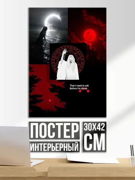 Плакат постер Коллаж темная эстетика
