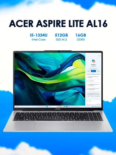 Ноутбук Acer Aspire Lite AL16-54P-56F1 Silver 16"