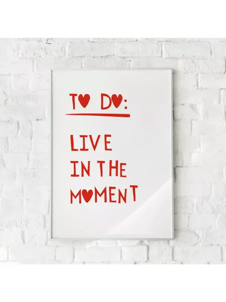 Ежедельник Постер на стену надпись To do live in the moment