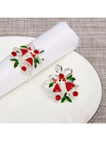 Уют for you Кольца для салфеток "Колокольчики", серебро