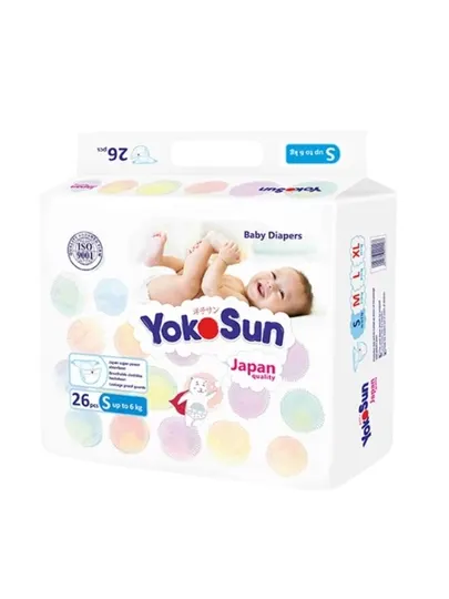 Подгузники YokoSun Comfort Mini, S/M/L/XL размеры, высокое впитывание, 16–26 шт