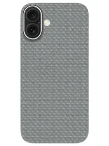 Чехол на iPhone 16, кевлар (арамид) сверхпрочный, Titanium grey