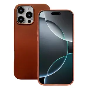 Кожаный чехол накладка с Magsafe Melkco Origin Series для iPhone 16 Pro, винтажный коричневый