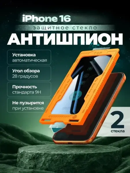 TOFURA Защитное стекло на iphone 16 антишпион