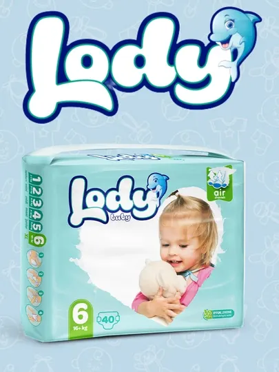 Подгузники LODY BABY 6, 16+ кг, 40 шт