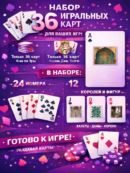 1-й Стикер Постеры колода карт 36 шт 261025обои_восточные