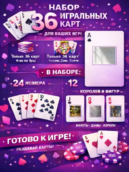 1-й Стикер Постеры колода карт 36 шт background_Атмосфера_стиль