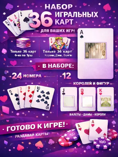 1-й Стикер Постеры колода карт 36 шт background_Свадьба