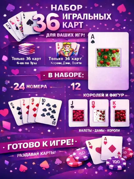 1-й Стикер Постеры колода карт 36 шт background_Ягоды_фрукты