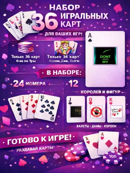 1-й Стикер Постеры колода карт 36 шт dont_touch