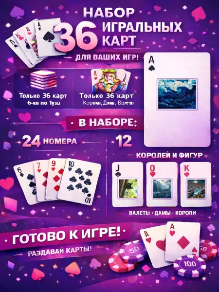 1-й Стикер Постеры колода карт 36 шт full_hd