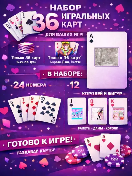 1-й Стикер Постеры колода карт 36 шт full_hd_Cutecore