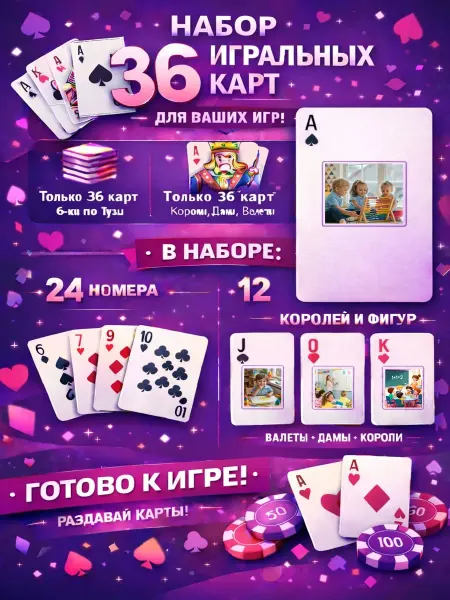1-й Стикер Постеры колода карт 36 шт full_hd_дошкольные
