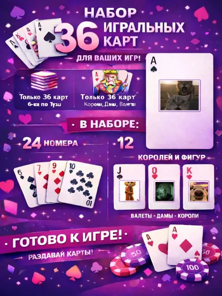 1-й Стикер Постеры колода карт 36 шт full_hd_забавные