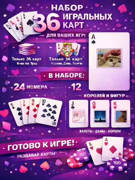 1-й Стикер Постеры колода карт 36 шт full_hd_милые