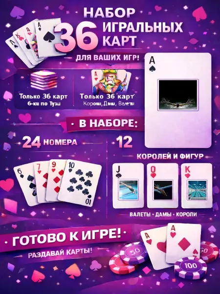 1-й Стикер Постеры колода карт 36 шт full_hd_плавание