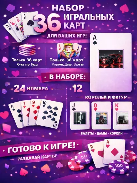 1-й Стикер Постеры колода карт 36 шт full_hd_транспорт
