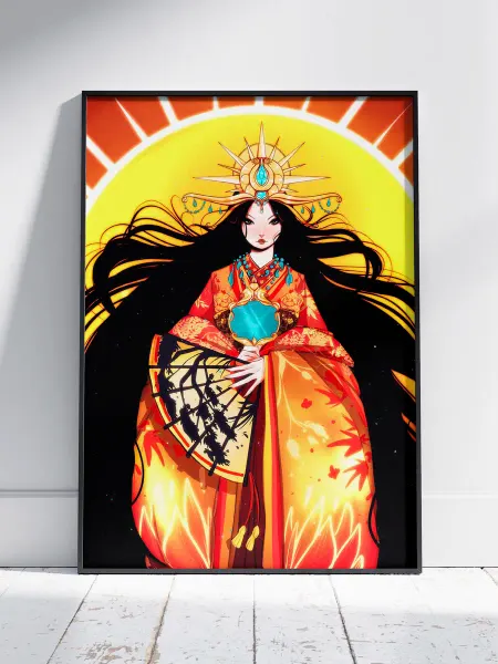 HEAVEN POSTER Плакат Божества и Мифология (Аматэрасу 2) A3 42x30 см