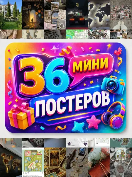 У Денчика Минипостеры 36 шт Эстетика Карта ГТА 5