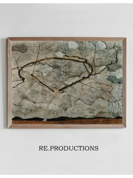 Re.productions Постер Autumn Tree in Stirred Air (Winter - Egon Schiele