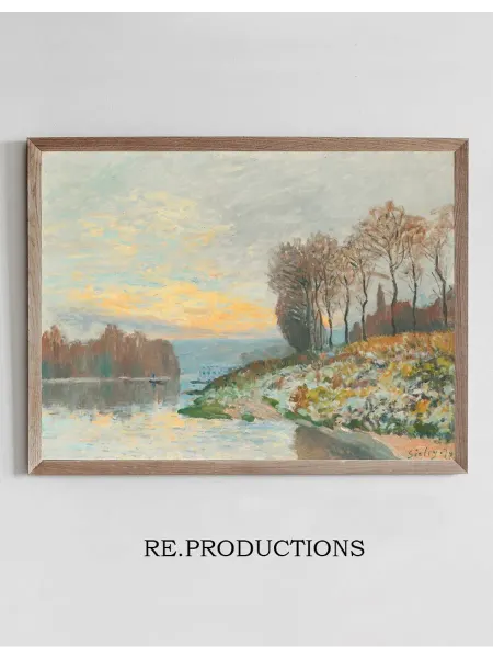 Re.productions Постер La Seine Près De Bougival - Alfred Sisley