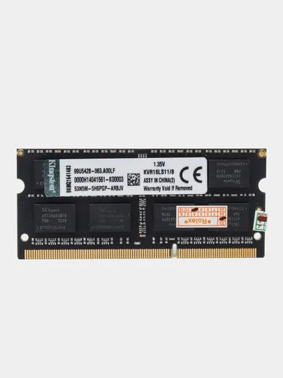 Оперативная память SoDIMM Kingston DDR3 4 GB 8 GB 1600 MHz, для ноутбука ОЕМ