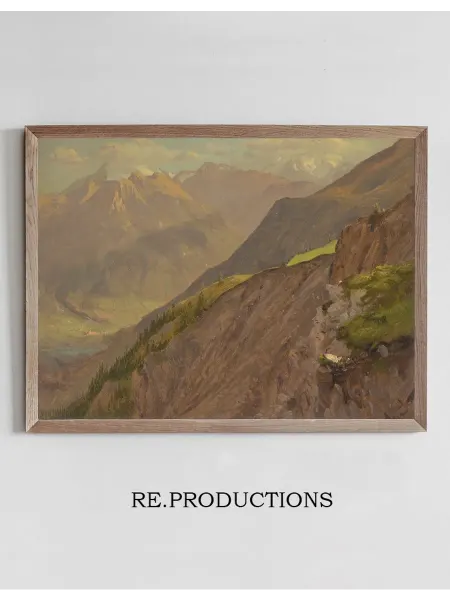 Re.productions Постер The Watzmann and Goell - Frederic Edwin Church