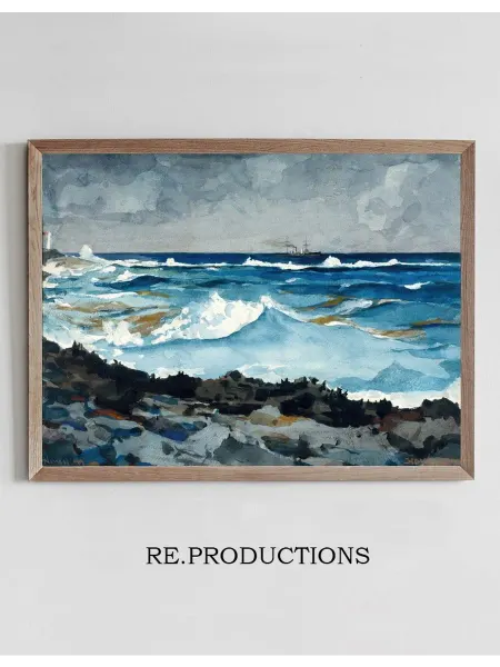 Re.productions Постер Shore and Surf, Nassau - Winslow Homer
