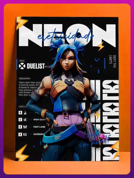 AniKiss Постер по игре Валорант Valorant Neon Неон