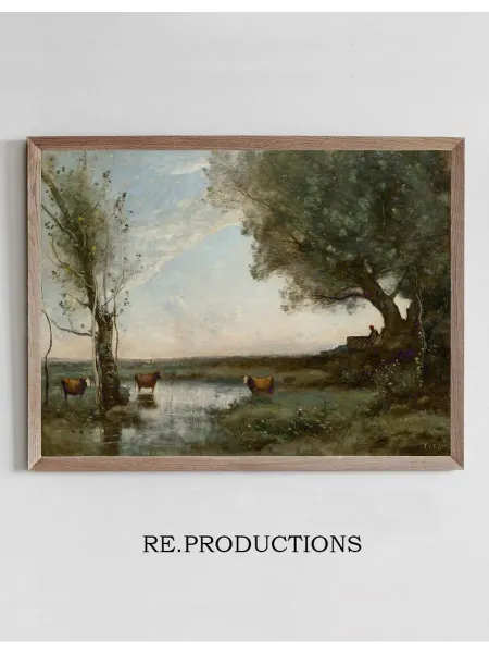 Re.productions Постер Paluds antiques - Jean-Baptiste-Camille Corot