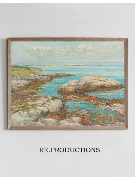 Re.productions Постер Rocks At Appledore, Morning - Childe Hassam