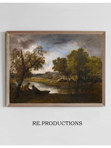Re.productions Постер Two bathers on - Narcisse-Virgile Diaz de La Peña