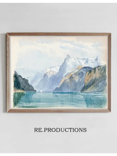 Re.productions Постер Bay of Uri, Brunnen - John Singer Sargent