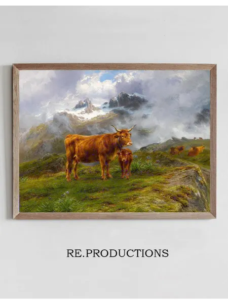 Re.productions Постер Highland Cattle - Rosa Bonheur