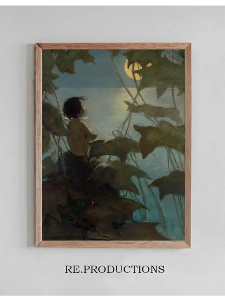 Re.productions Постер He looked up at the broad - Jessie Willcox Smith