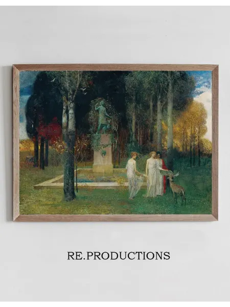 Re.productions Постер Nymphen am Brunnen - Eduard Veith