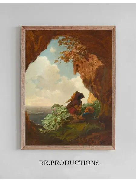 Re.productions Постер Die erste Eisenbahn - Carl Spitzweg