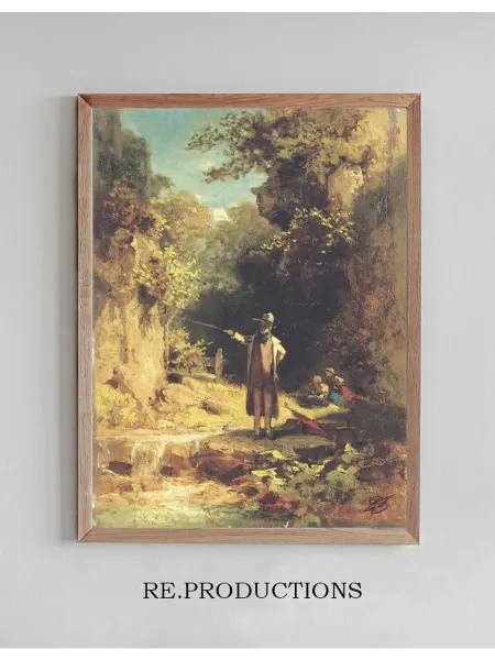 Re.productions Постер The Fisherman - Carl Spitzweg