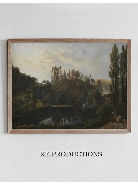 Re.productions Постер The Castle Ruin at Tharandt - Johan Christian Dahl