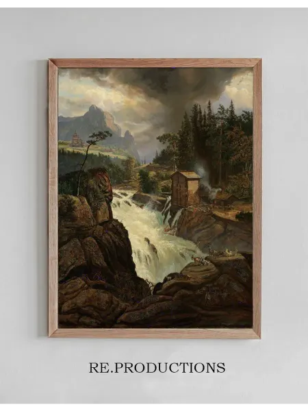 Re.productions Постер The upper Falls of the - Johan Christian Dahl