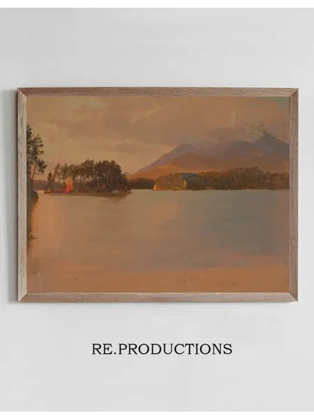 Re.productions Постер Mt. Katahdin from Togue Pond - Frederic Edwin Church