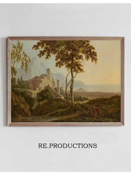 Re.productions Постер View of San Felice Circeo - Joseph Wright of Derby